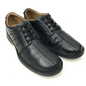 Clark’s Mens Shoes Leather Dress Sz 9 Black Lace